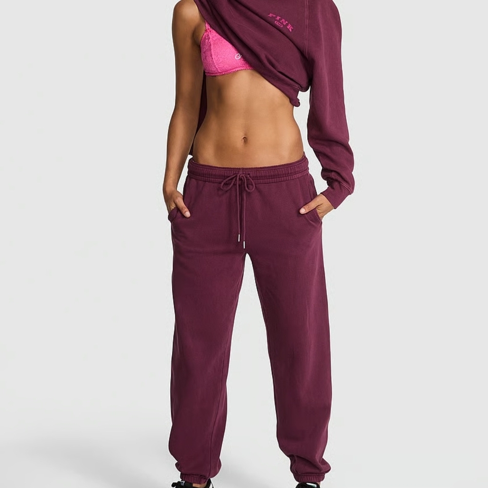 PINK Victoria's Secret Burgundy Joggers